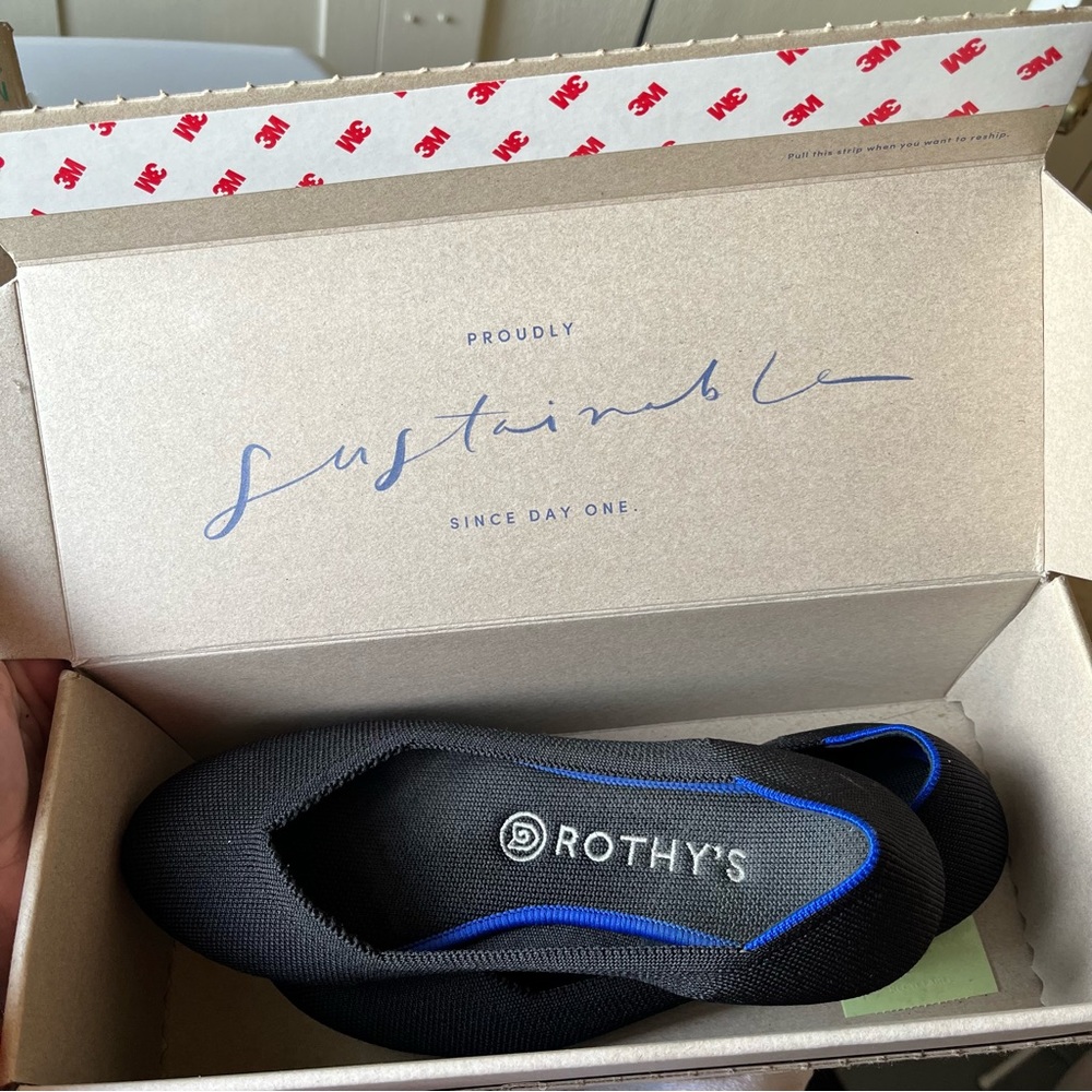 Rothy’s Black Flats size 8